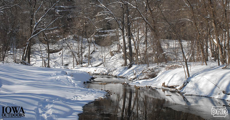 Explore Iowa's oldest state park, Backbone, for a perfect winter getaway (cabins, fishing, hiking, sledding and more!) | Iowa Outdoors magazine